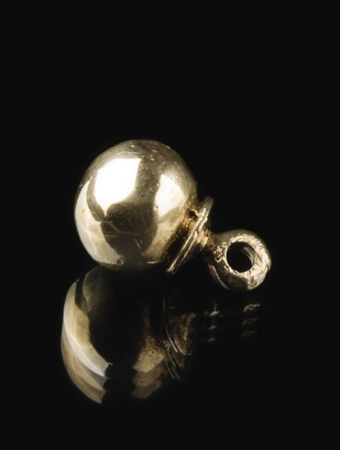 Medieval spheric button, X-XI centuries Buttons, hooks, pins