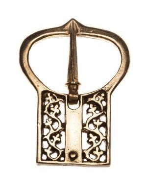 Medieval bronze belt buckle Fibbie