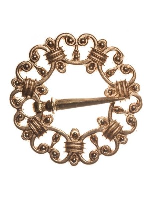 Medieval round Sweden brooch, XIV-XV centuries Brooches and fasteners