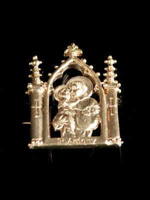 Medieval badge "Saint Anthony"