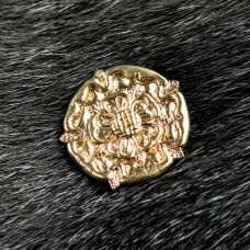 Medieval cast bronze mount “Rose”, XIV-XVI centuries (2 pcs) image-1