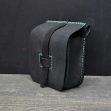 Black leather belt bag image-1