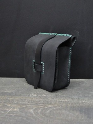 Black leather belt bag Bags