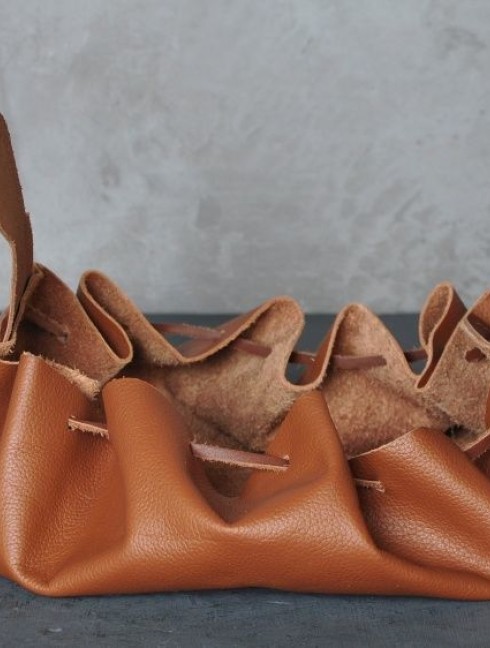 Soft leather pouch Beutel