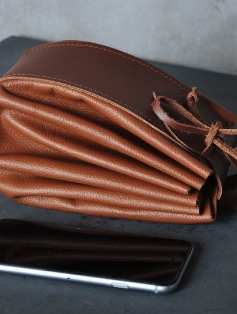 Soft leather pouch Beutel