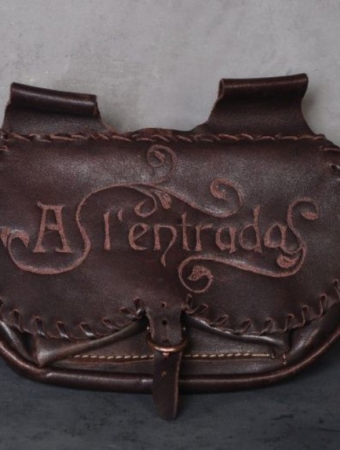 Leather bag with embossed lettering Bags