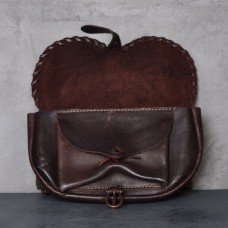Leather bag with embossed lettering image-1