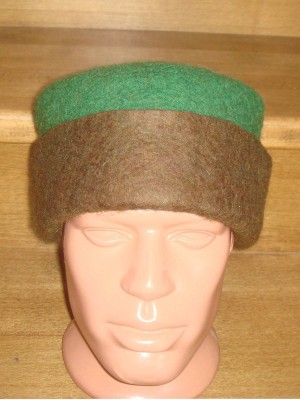 Two-coloured fulled men's hat, Europe XIV-XV centuries Headwear