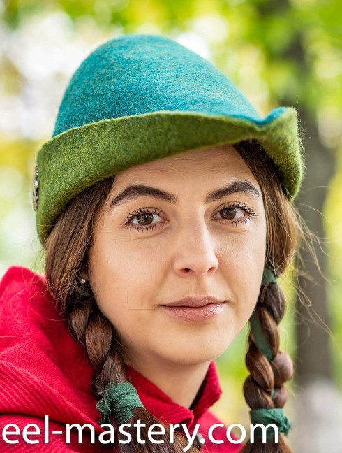 Two-coloured Tyrolean hat Copricapo