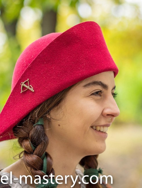 Medieval pilgrim hat Kopfbedeckungen