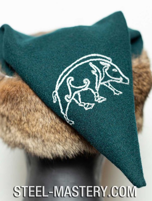 Viking hat with emroidery Headwear