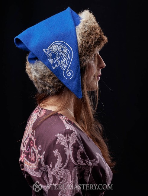 Viking hat with emroidery Kopfbedeckungen