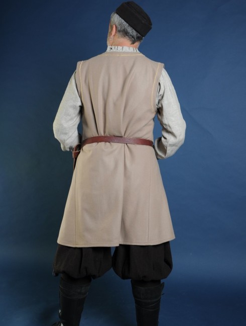 Woolen beige medieval tunic of IX-XII centuries Prêt à expédier