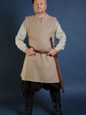 Woolen beige medieval tunic of IX-XII centuries