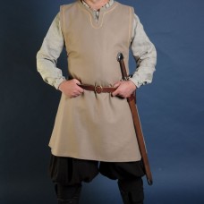Woolen beige medieval tunic of IX-XII centuries image-1