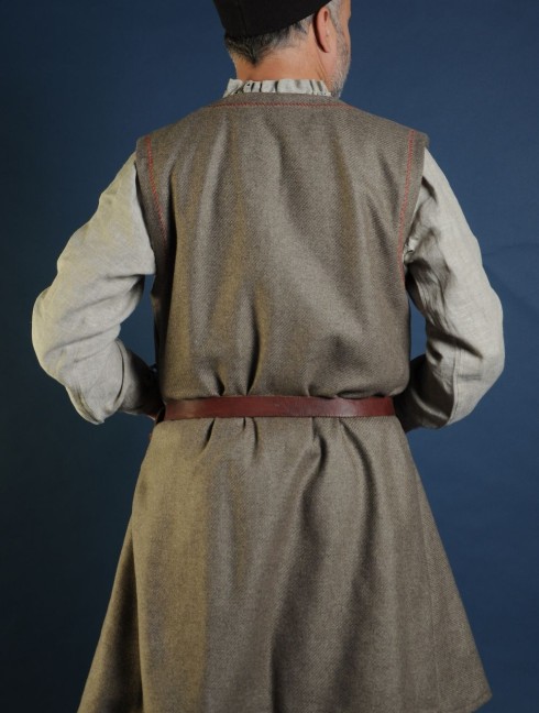 Woolen uncolored  medieval tunic of IX-XII centuries   Listo para enviar