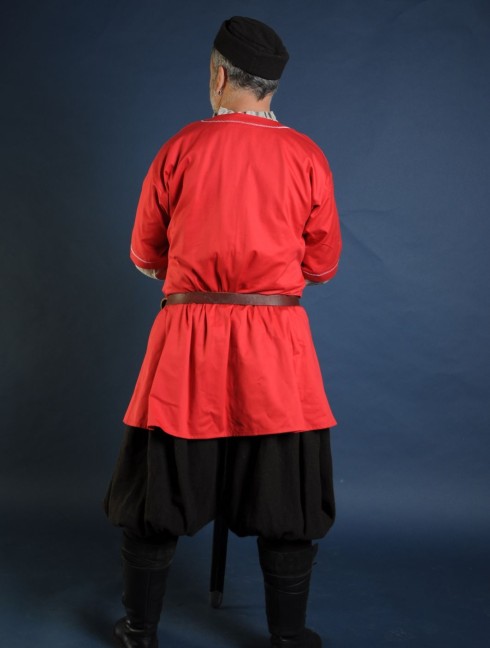 Medieval European shirt, red Listo para enviar