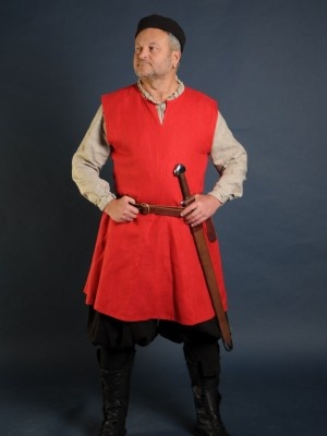 Linen medieval tunic of IX-XII centuries Versandfertig