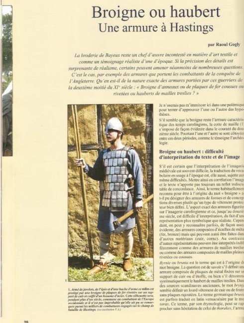 Brigandine (broigne) of Norman Knights of Colletière from Hasting Battle, 1040-1080 years Brigandinas
