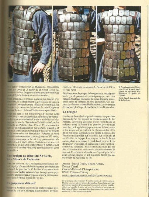 Brigandine (broigne) of Norman Knights of Colletière from Hasting Battle, 1040-1080 years Brigantinen