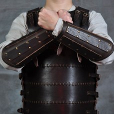 Leather bracers from armor costume in style of Bëor the Old image-1