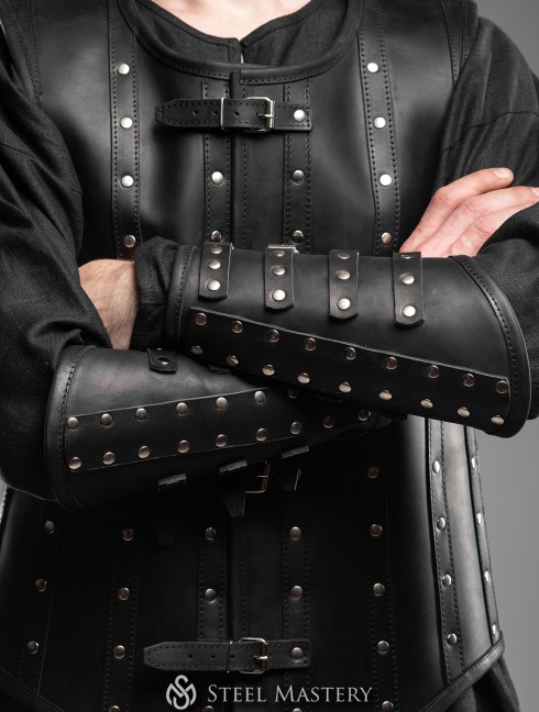 Black Widow leather bracers