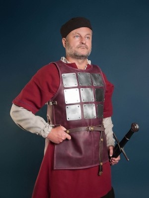 Coat of plates armor in LARP and fantasy style (3x3 plates) Brigantine