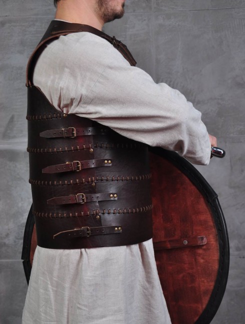 Cuirass, part of Leather armor costume in style of Bëor the Old Corazza