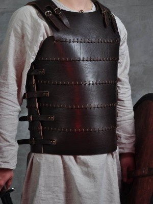 Cuirass, part of Leather armor costume in style of Bëor the Old Corazza