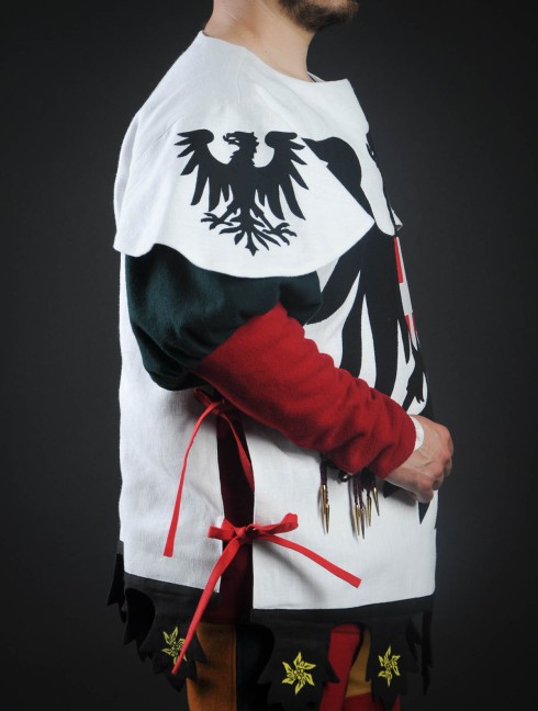 Tabard with black eagle with crown Vestiario medievale