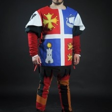 Quarter colored tabard with boat, tower and lions image-1