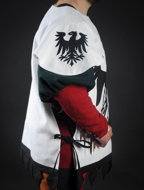 Half-colored tabard with black and white half-eagles  Vestiario medievale