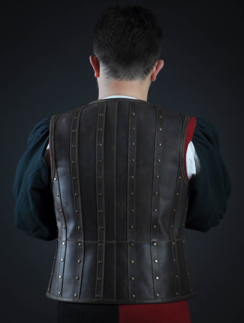 Leather vest in Renaissance style Men's medieval costumes