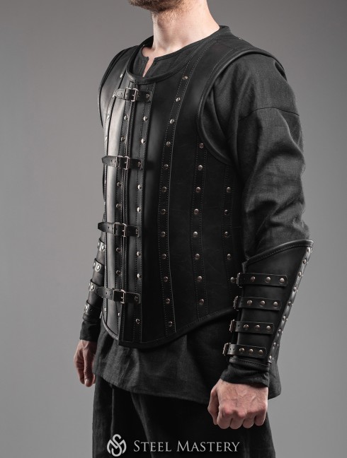 Leather vest in Renaissance style Armadura fantasía