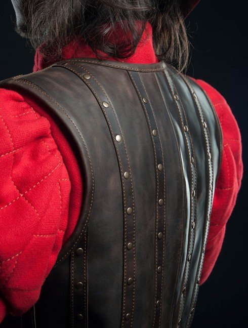 Leather vest in Renaissance style Men's medieval costumes