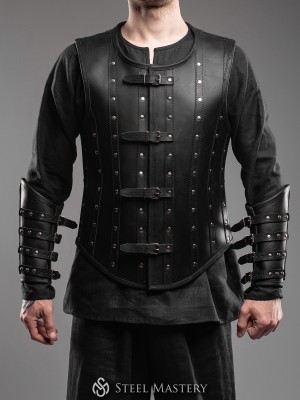 Leather vest in Renaissance style