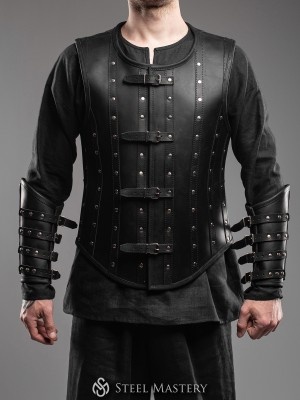 Leather vest in Renaissance style Armadura fantasía