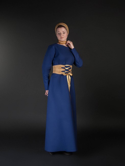Medieval style dress with wide belt Women's dresses