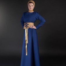 Medieval style dress with wide belt image-1