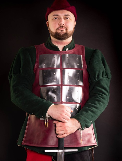 Coat of plates armor in LARP and fantasy style (2x4 plates) Brigandinas