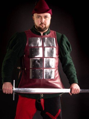 Coat of plates armor in LARP and fantasy style (2x8 plates) Brigandines