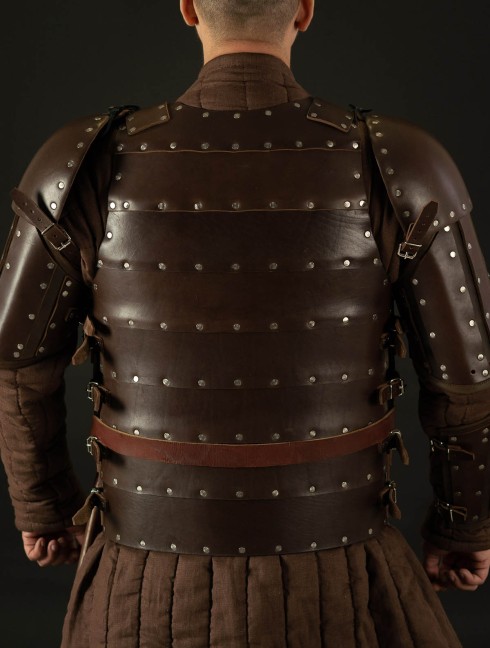 Leather brigantine kit in style of 14th century Armadura de placas