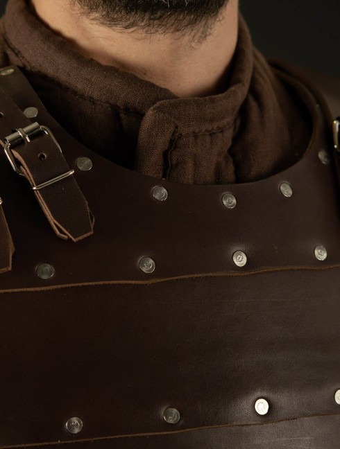 Leather brigantine kit in style of 14th century Armure de plaques