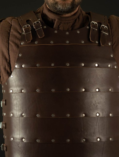 Leather brigantine kit in style of 14th century Armadura de placas