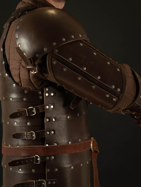 Leather brigantine kit in style of 14th century Armadura de placas