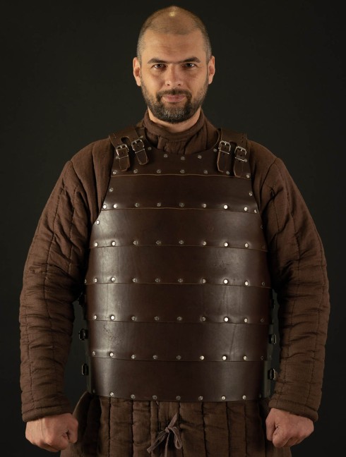 Leather brigantine kit in style of 14th century Armadura de placas