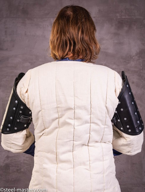 Leather brigandine protection of upper part of arm Brigandine armor