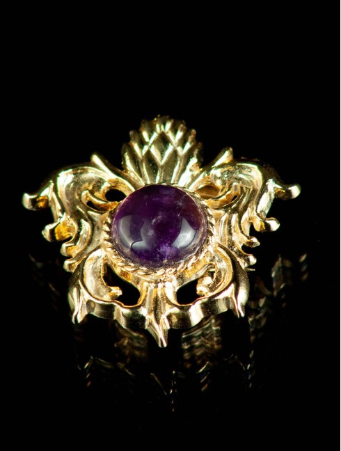 Medieval brooch with amethyst, XV century Brooches and fasteners