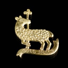Medieval bronze badge “Lamb”, XIV-XV centuries image-1