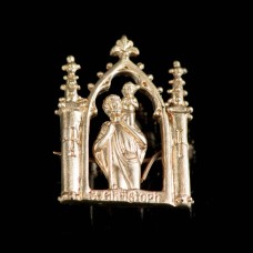 Medieval bronze badge “St. Christophe” image-1
